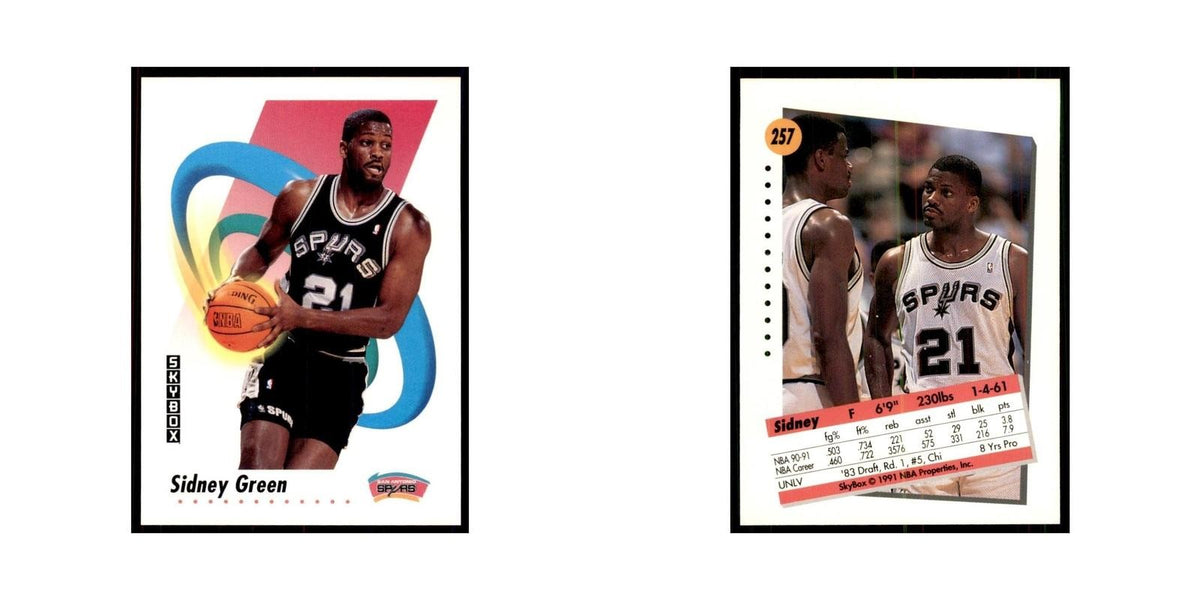 1991 SkyBox Sidney Green Basketball Cards #257