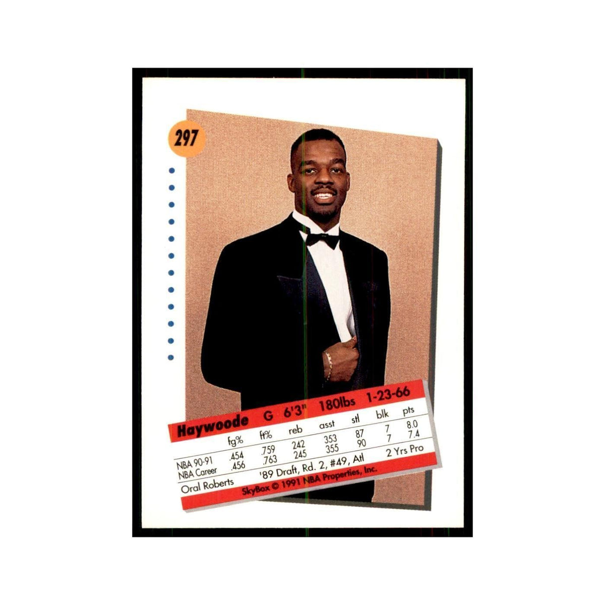 1991 SkyBox Haywoode Workman Basketball Cards #297