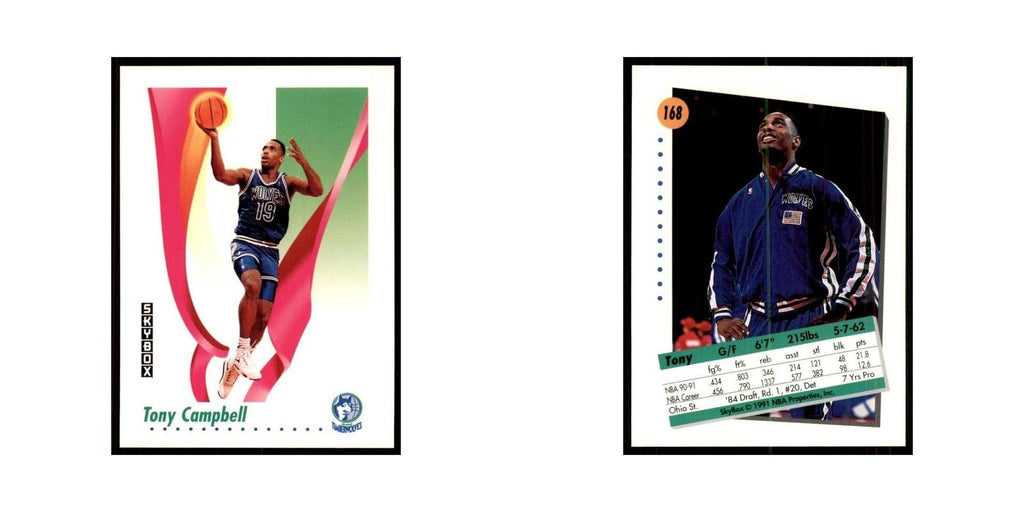 1991 SkyBox Tony Campbell Basketball Cards #168
