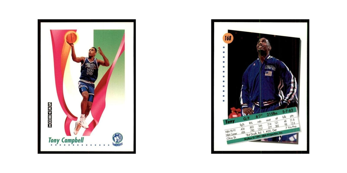 1991 SkyBox Tony Campbell Basketball Cards #168