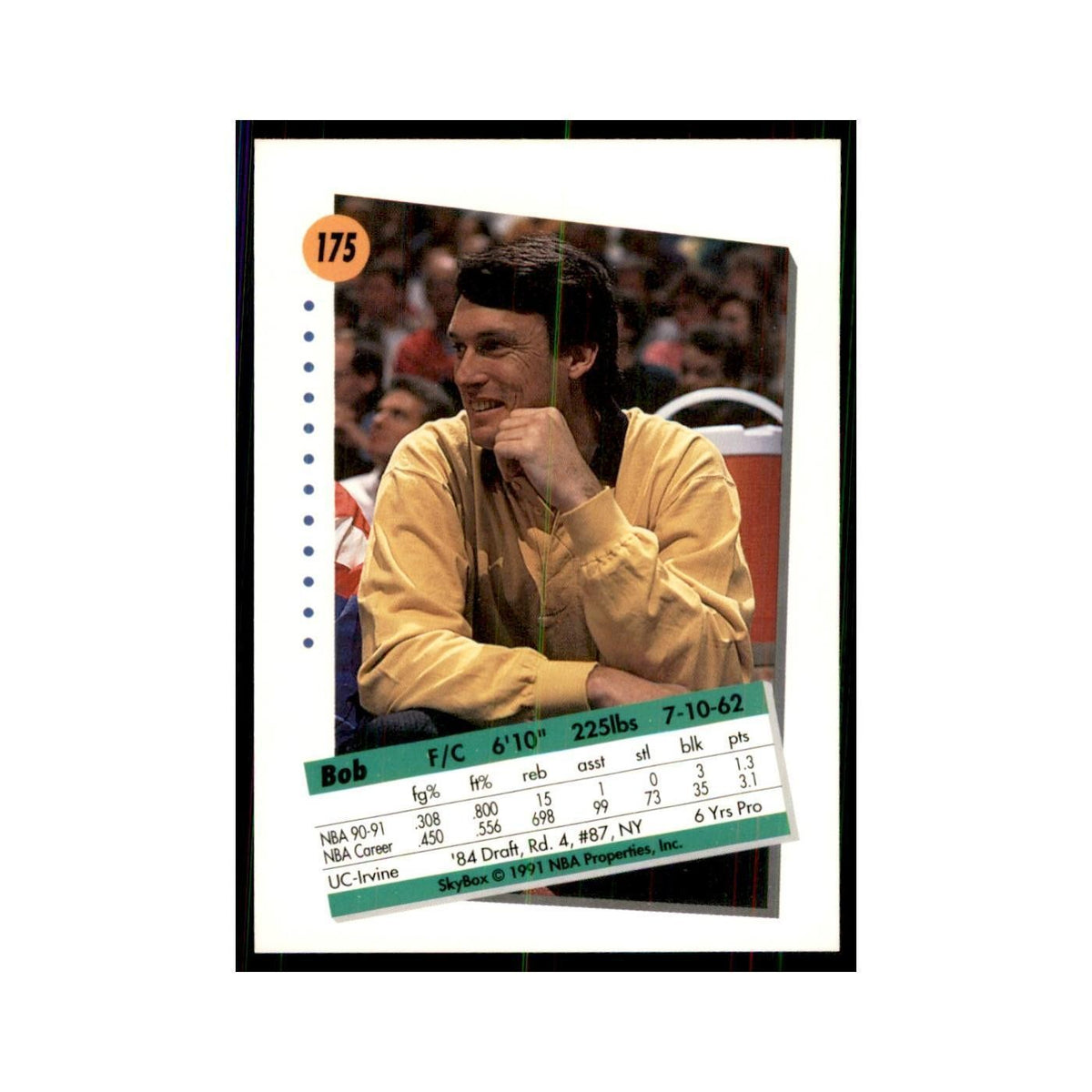 1991 SkyBox Bob Thornton Basketball Cards #175