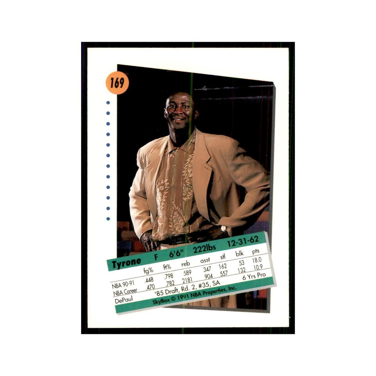 1991 SkyBox Tyrone Corbin Basketball Cards #169