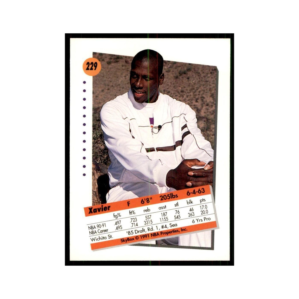 1991 SkyBox Xavier McDaniel Basketball Cards #229