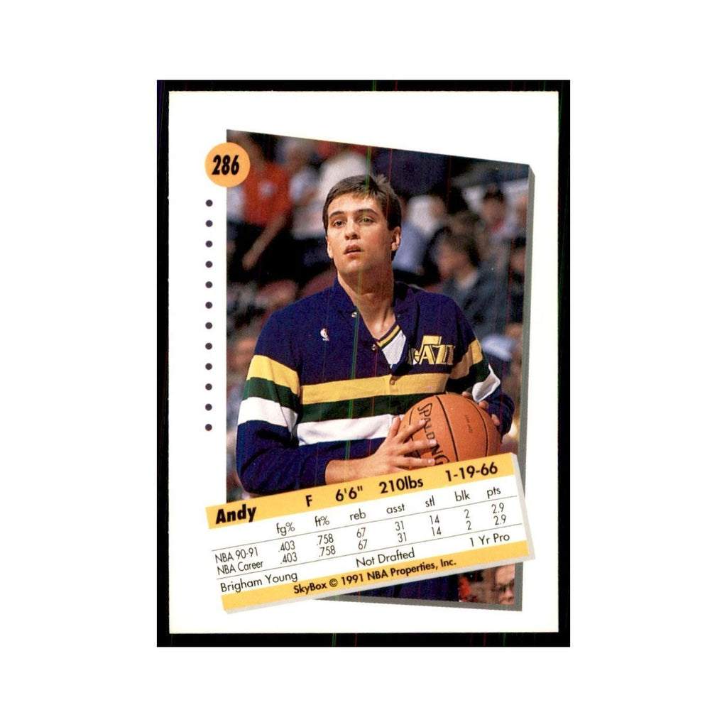 1991 SkyBox Andy Toolson Basketball Cards #286
