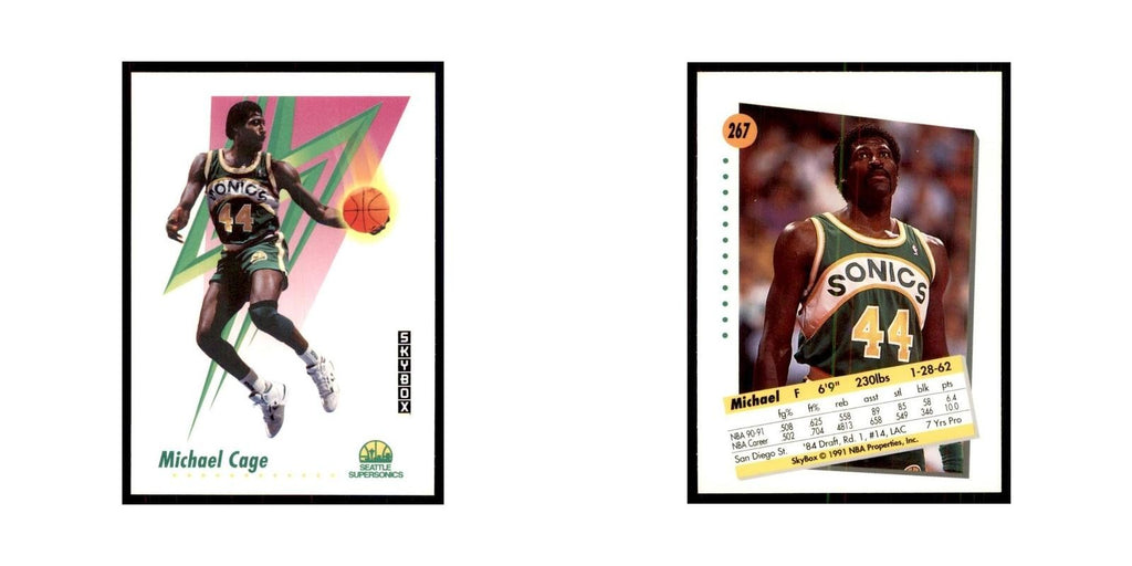 1991 SkyBox Michael Cage Basketball Cards #267
