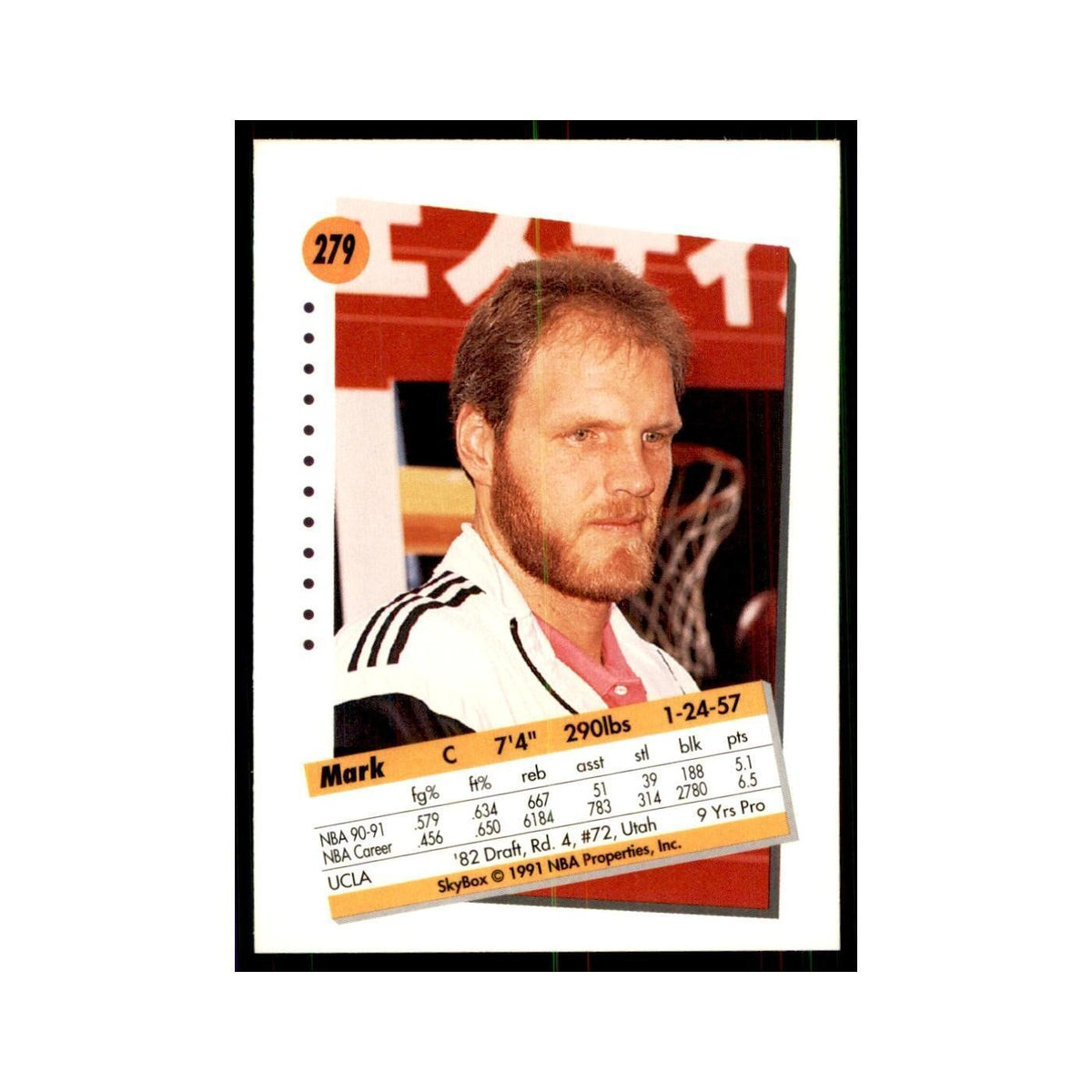 1991 SkyBox Mark Eaton Basketball Cards #279