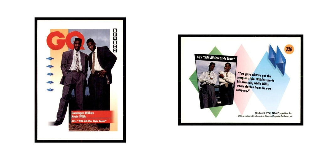1991 SkyBox Kevin Willis/Dominique Wilkins Basketball Cards #326