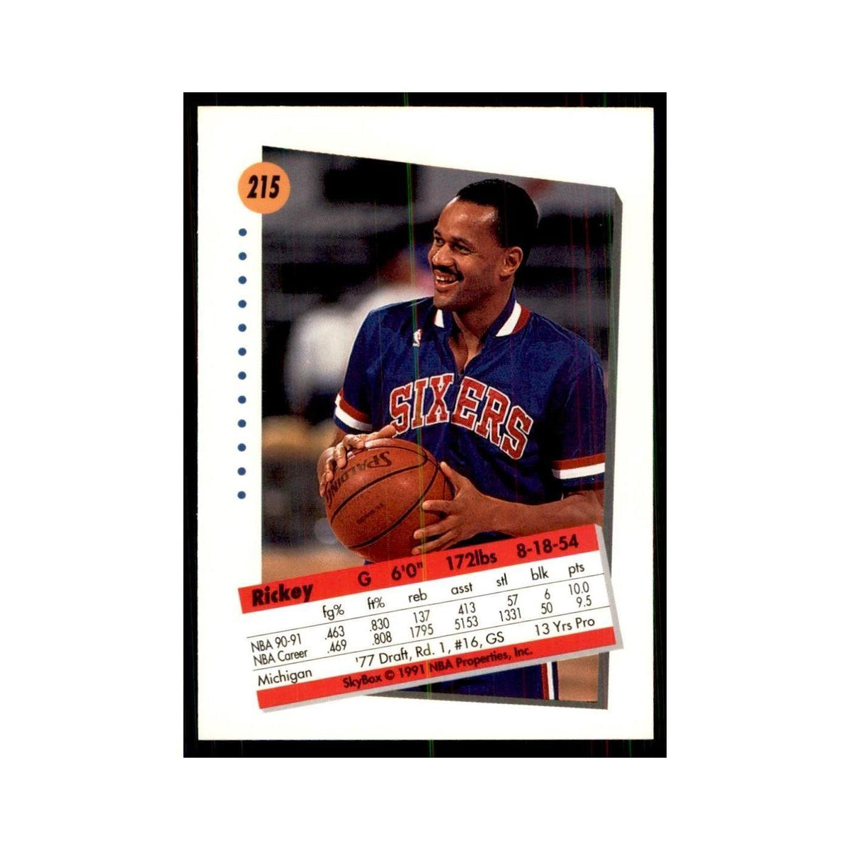 1991 SkyBox Rickey Green Basketball Cards #215