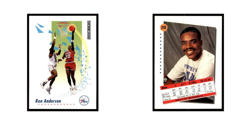 1991 SkyBox Ron Anderson Basketball Cards #210