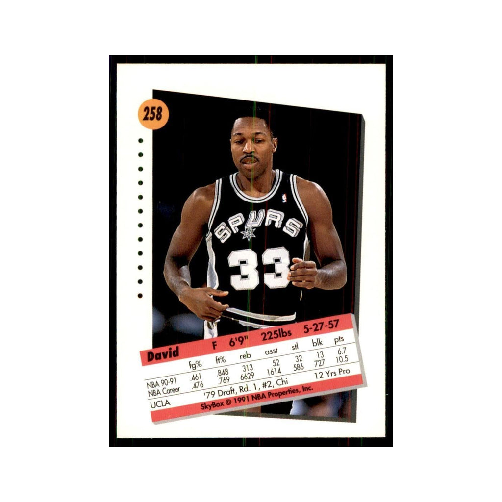1991 SkyBox David Greenwood Basketball Cards #258