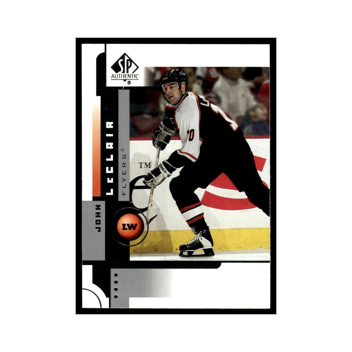 John LeClair 2001 Upper Deck SP Authentic #61 Philadelphia Flyers Hockey Card NM