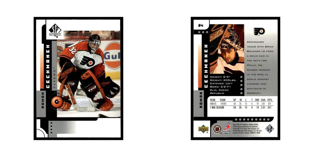 Roman Cechmanek 2001 Upper Deck SP Authentic #64 Philadelphia Flyers NM