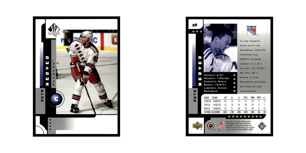 Petr Nedved 2001 Upper Deck SP Authentic #56 New York Rangers Hockey Card NM