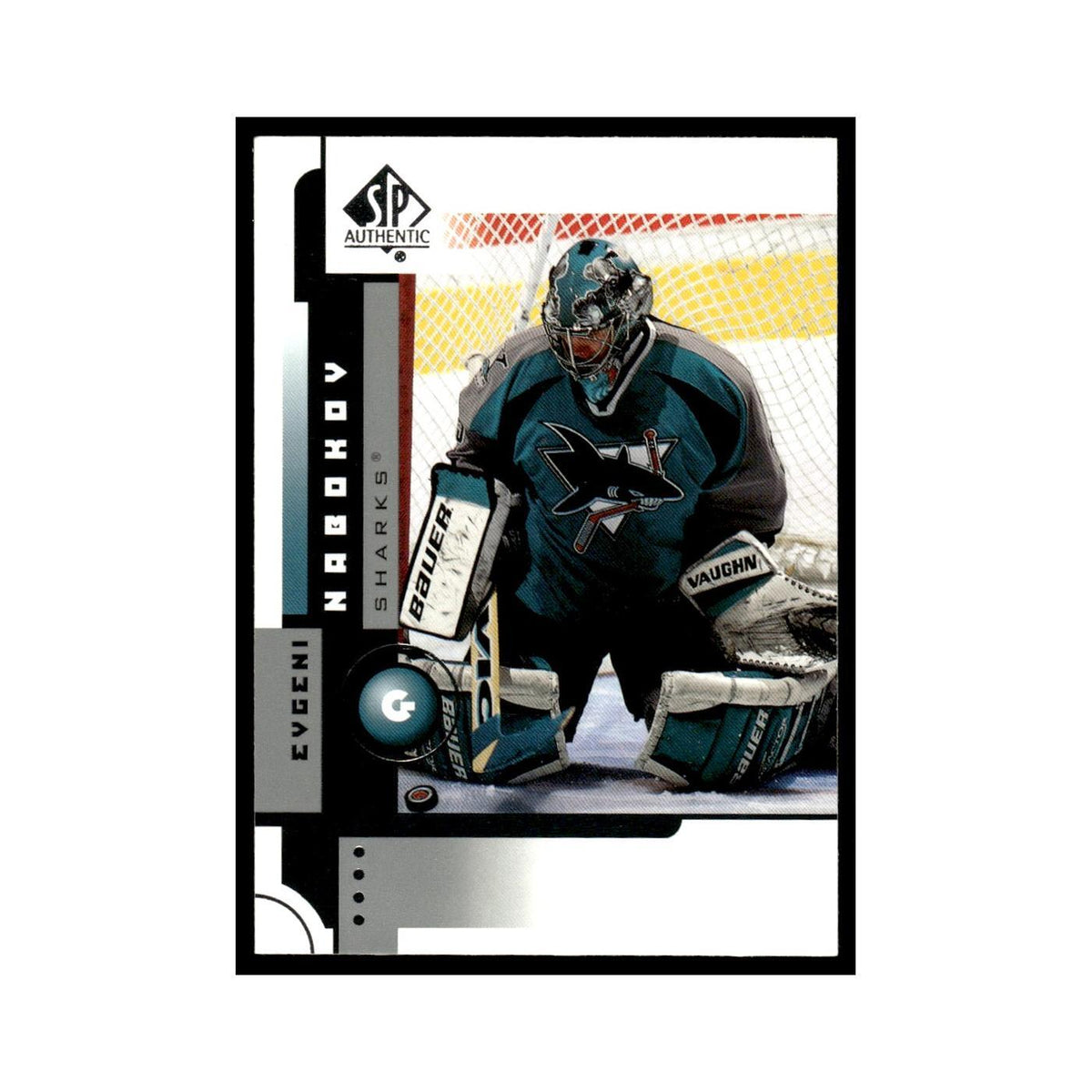 Evgeni Nabokov 2001 Upper Deck SP Authentic #73 San Jose Sharks Hockey Card NM