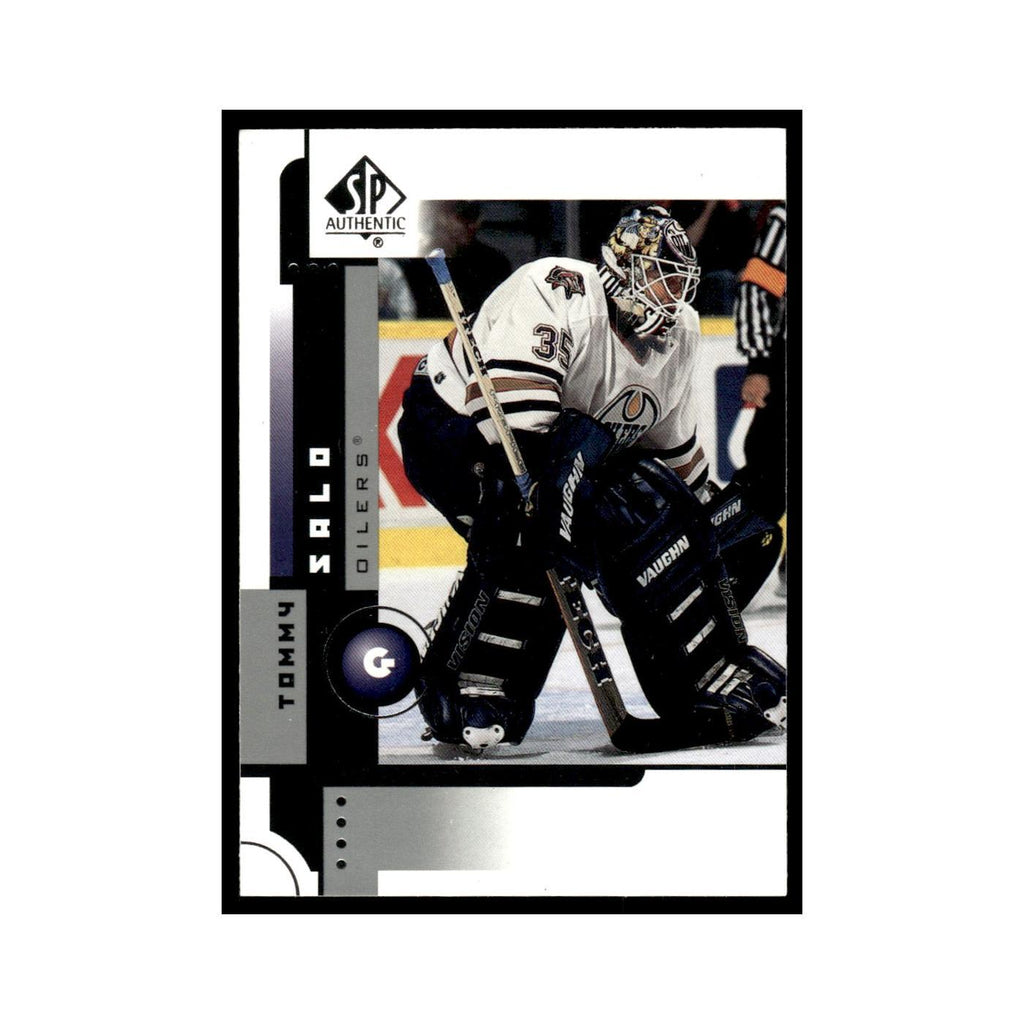 Tommy Salo 2001 Upper Deck SP Authentic #32 Edmonton Oilers Hockey Card NM