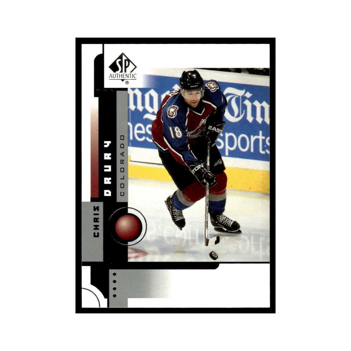 Chris Drury 2001 Upper Deck SP Authentic #20 Calgary Flames Hockey Card NM