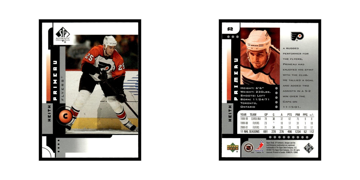 Keith Primeau 2001 Upper Deck SP Authentic #62 Philadelphia Flyers NM