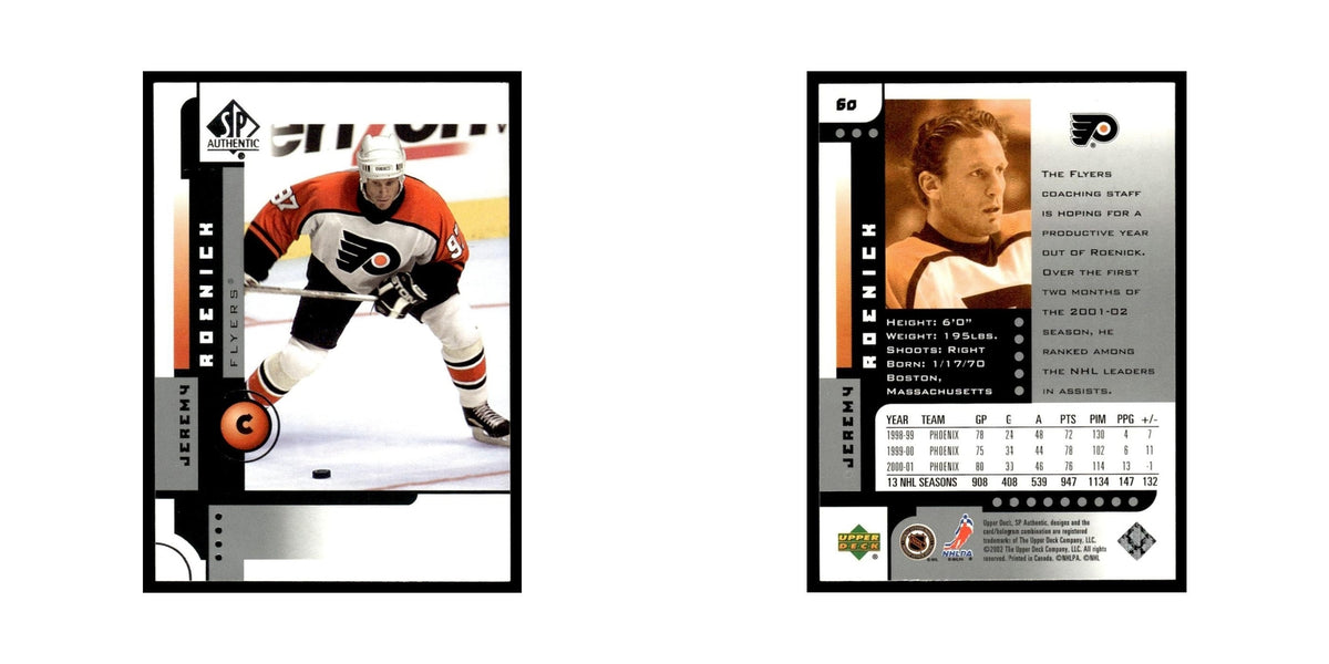 Jeremy Roenick 2001 Upper Deck SP Authentic #60 Philadelphia Flyers NM
