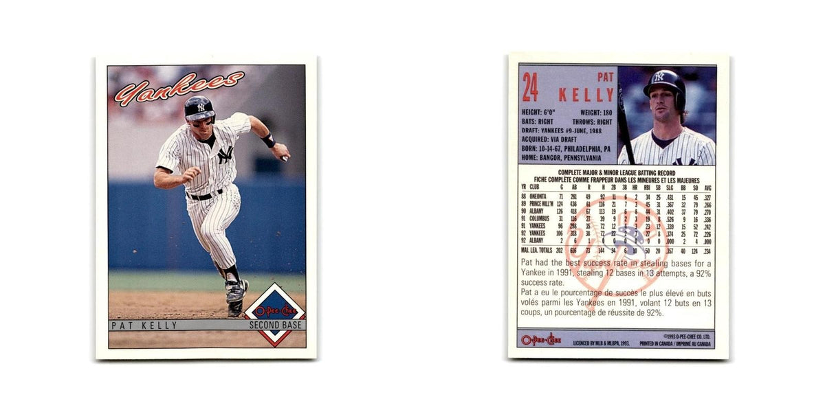 Pat Kelly 1993 O-Pee-Chee #24 New York Yankees Baseball Card NM
