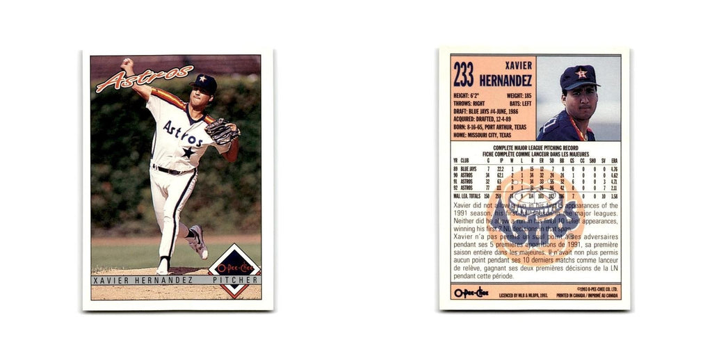 Xavier Hernandez 1993 O-Pee-Chee #233 Houston Astros Baseball Card NM