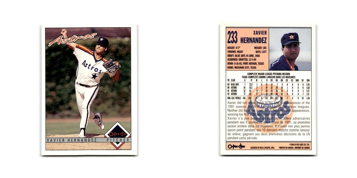 Xavier Hernandez 1993 O-Pee-Chee #233 Houston Astros Baseball Card NM