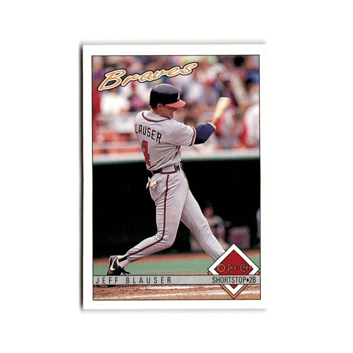 Jeff Blauser 1993 O-Pee-Chee #59 Atlanta Braves Baseball Card NM