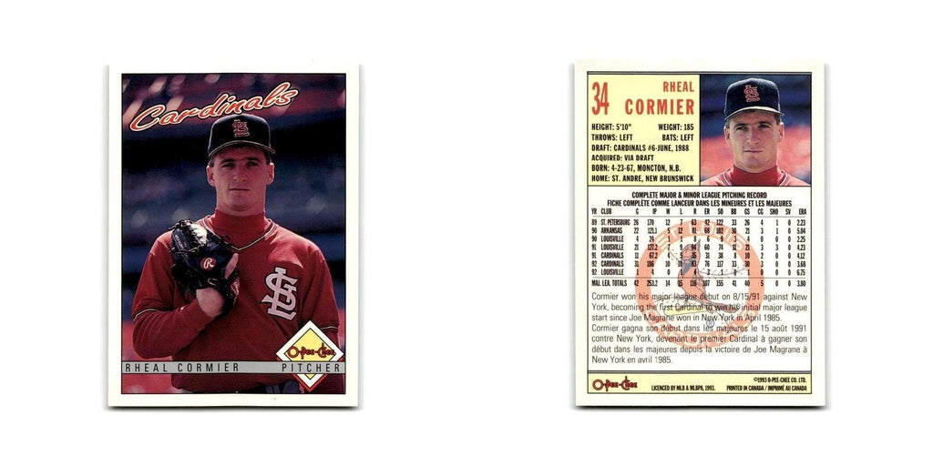 Rheal Cormier 1993 O-Pee-Chee #34 St. Louis Cardinals Baseball Card NM