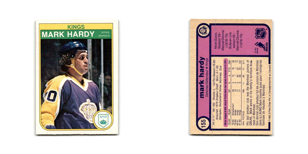 1982 O-Pee-Chee Mark Hardy RC Los Angeles Kings #155