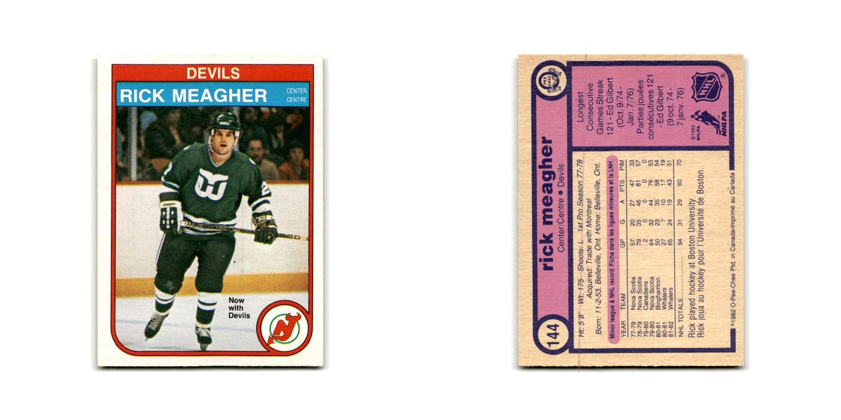 1982 O-Pee-Chee Rick Meagher RC New Jersey Devils #144