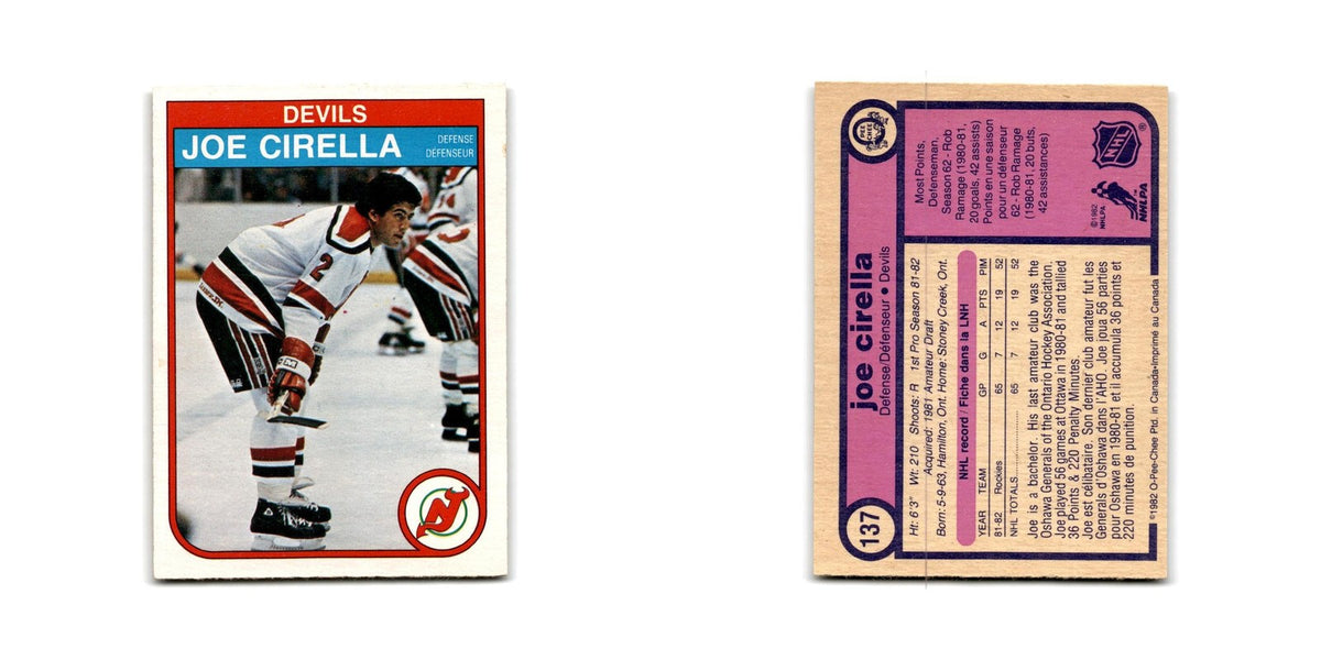 1982 O-Pee-Chee Joe Cirella RC New Jersey Devils #137