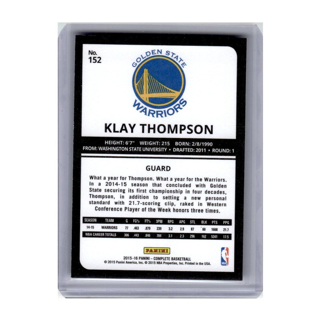 2015 Panini Complete Klay Thompson Golden State Warriors #152