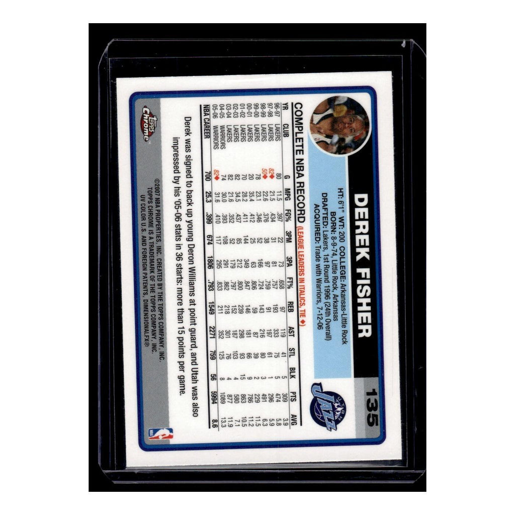 2006 Topps Chrome Derek Fisher Jazz #135