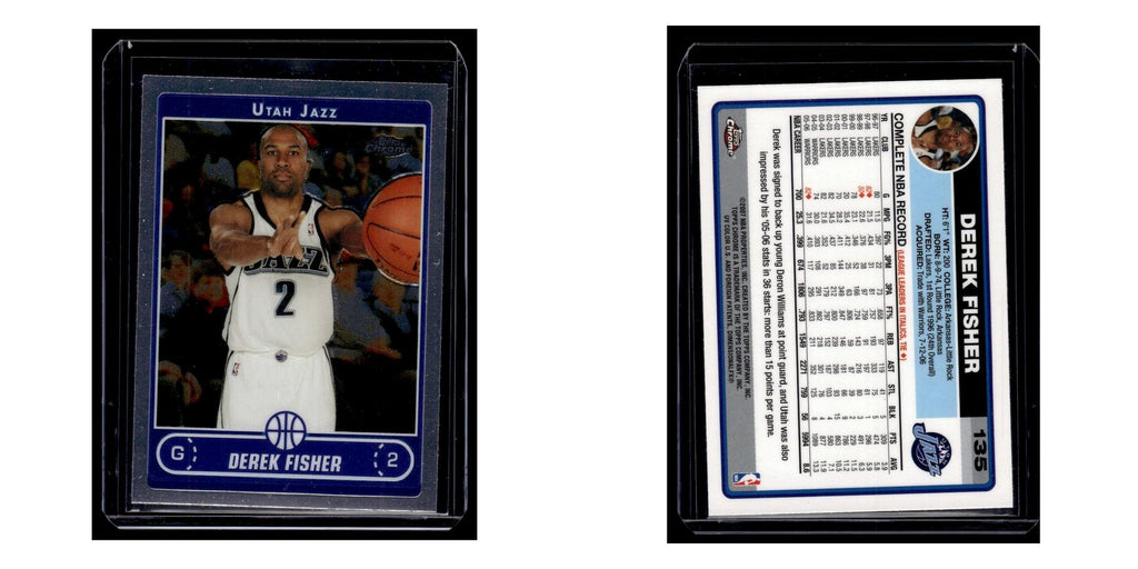 2006 Topps Chrome Derek Fisher Jazz #135