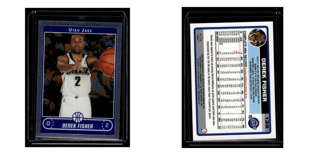 2006 Topps Chrome Derek Fisher Jazz #135