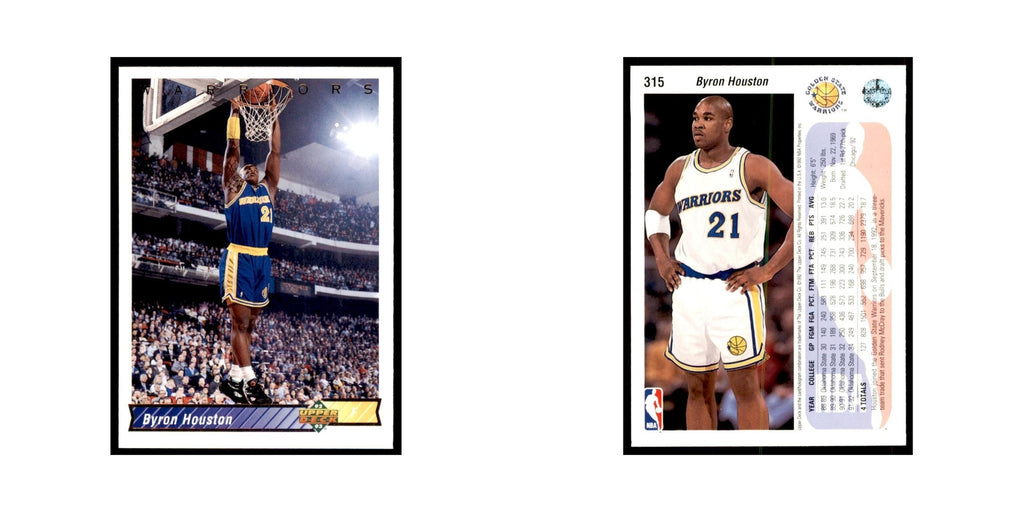 1992 Upper Deck Byron Houston Basketball Cards #315