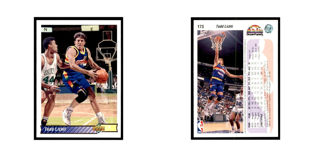 1992 Upper Deck Todd Lichti Basketball Cards #173
