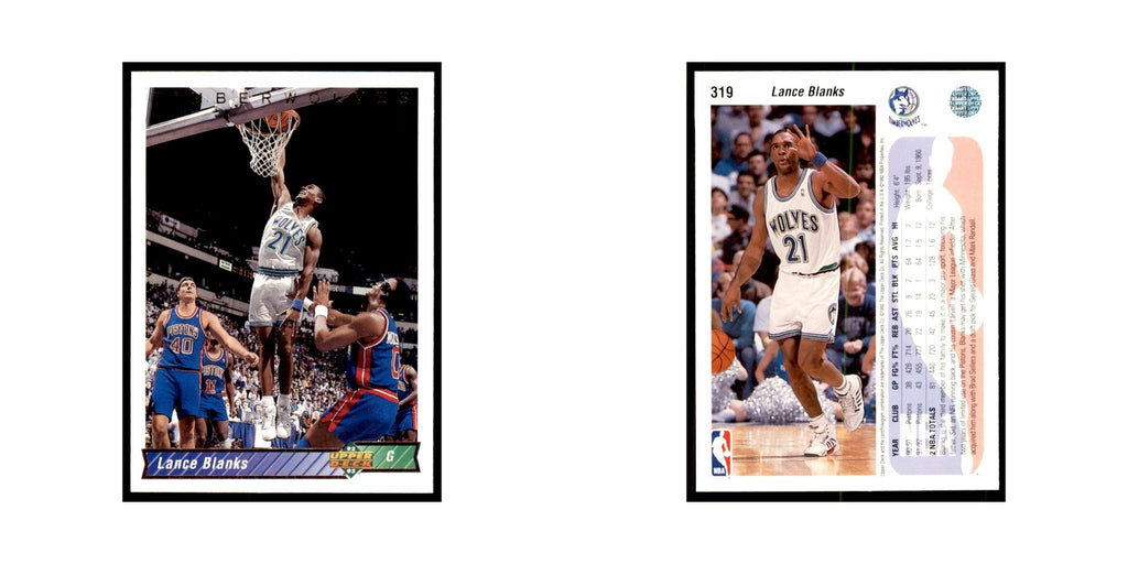 1992 Upper Deck Lance Blanks Basketball Cards #319