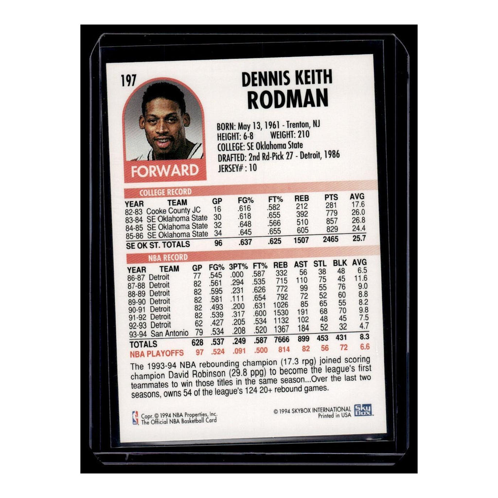 1994 Hoops Dennis Rodman Spurs #197