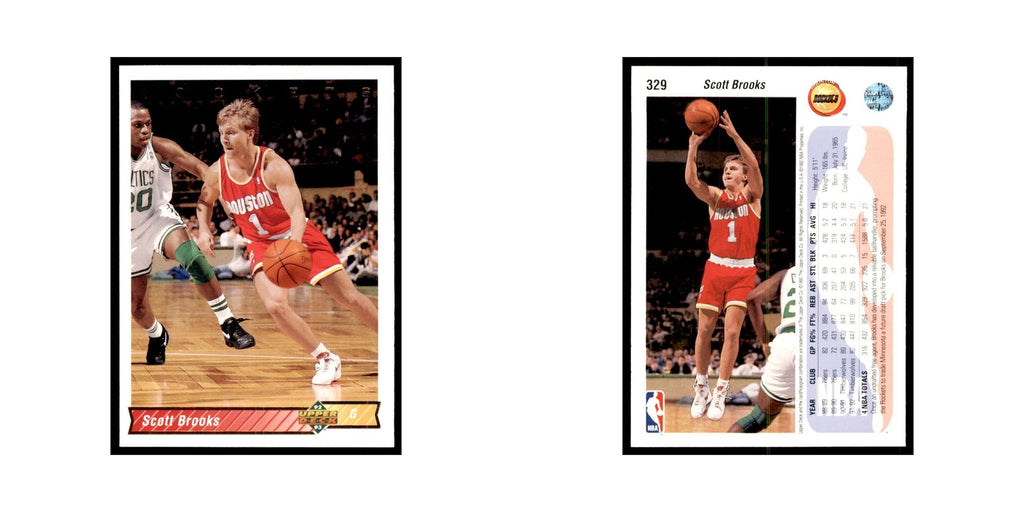 1992 Upper Deck Scott Brooks Basketball Cards #329