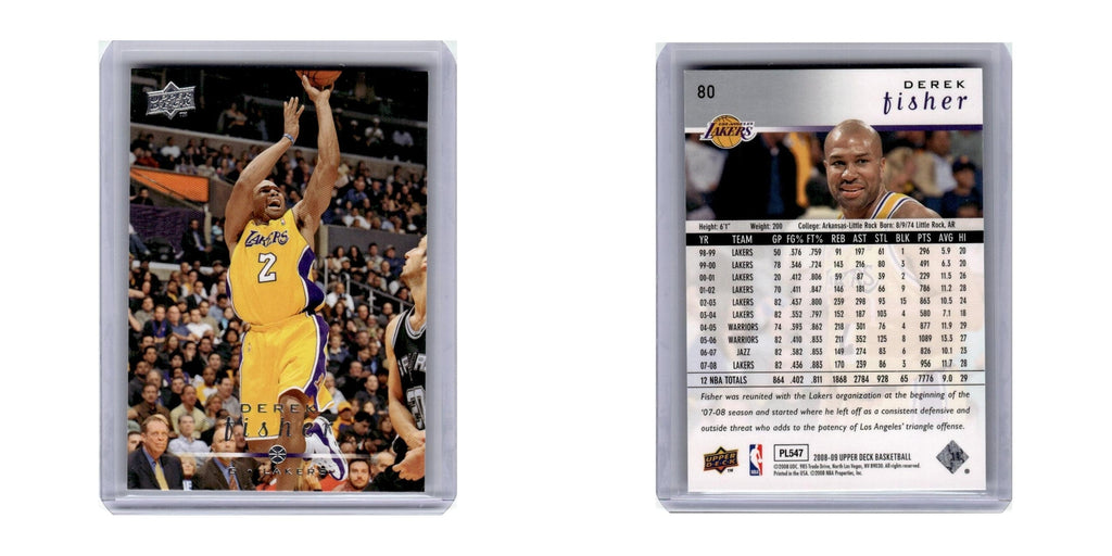 2008 Upper Deck Derek Fisher Lakers #80