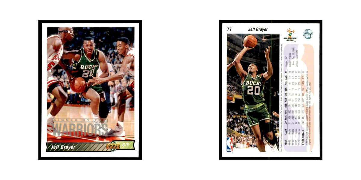 1992 Upper Deck Jeff Grayer Basketball Cards #77