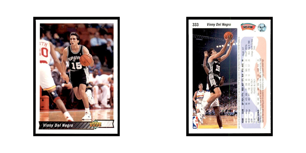 1992 Upper Deck Vinny Del Negro Basketball Cards #333