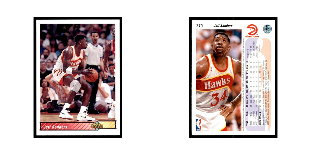 1992 Upper Deck Jeff Sanders Basketball Cards #270
