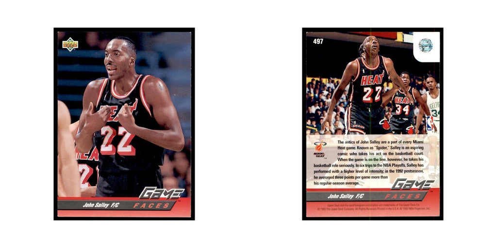 1992 Upper Deck John Salley Basketball Cards #497