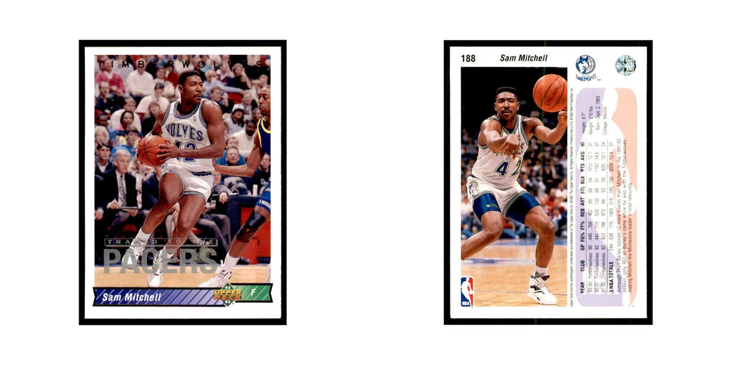 1992 Upper Deck Sam Mitchell Basketball Cards #188