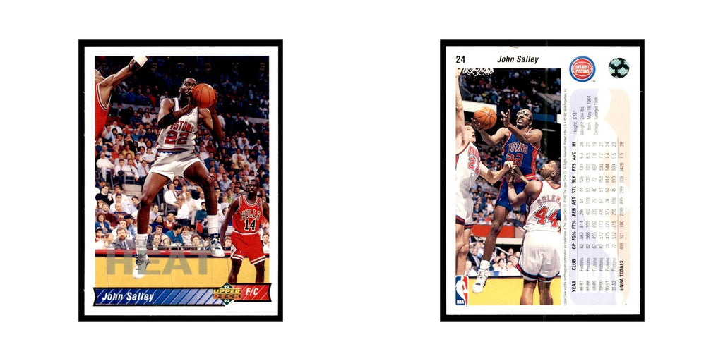 1992 Upper Deck John Salley Basketball Cards #24
