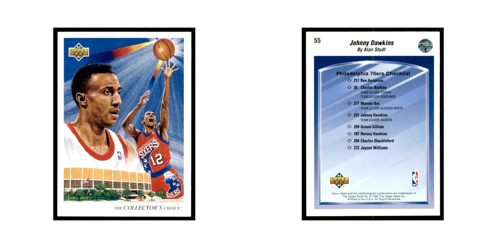 1992 Upper Deck Johnny Dawkins Basketball Cards #55