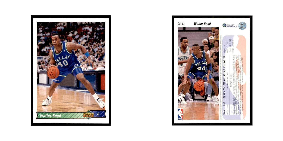1992 Upper Deck Walter Bond Basketball Cards #314