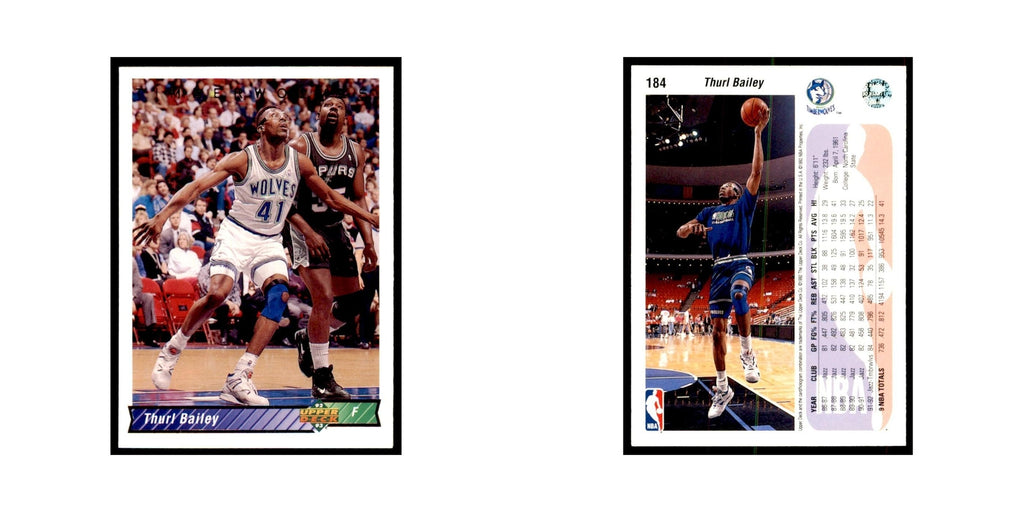 1992 Upper Deck Thurl Bailey Basketball Cards #184