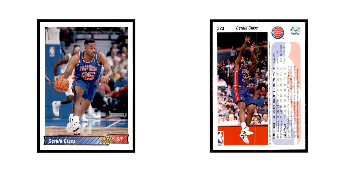 1992 Upper Deck Gerald Glass Basketball Cards #323